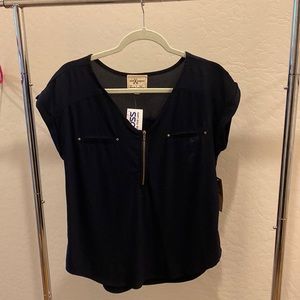 Zip up blouse